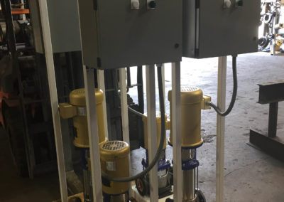 Duplex Vertical Inline Pump Assembly with Skid Mounted Starter Panels